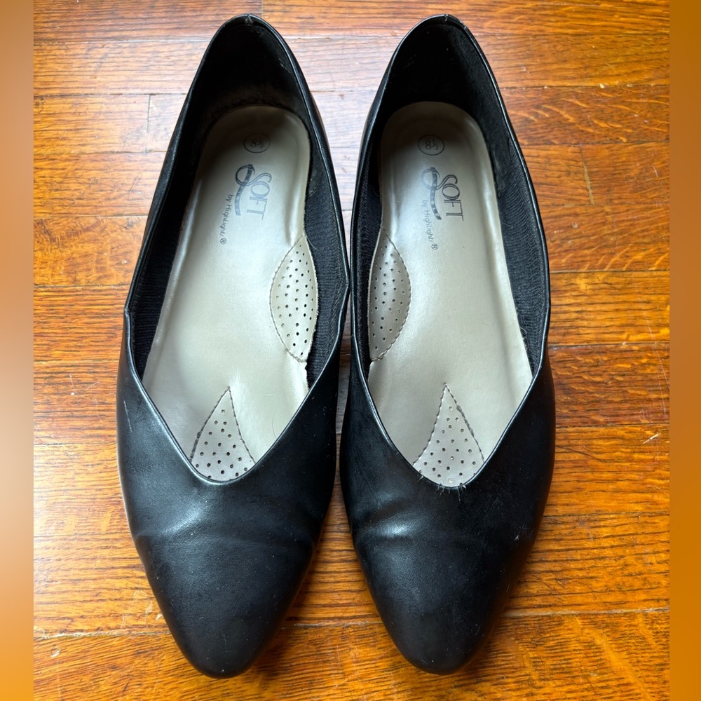 Highlights Soft Flexible Black Ballet Flat 8.5